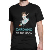 Cardano Coin To The Moon T Shirts Mens Cotton Vintage T Shirt O Neck Bitcoin Crypto Tee Shirt Classic Tops 2XL 3XL XS-6XL