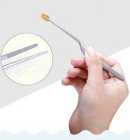 【cw】 1Pc Atraumatic Forceps Angled Clamp Curved Tweezer Ear Clip Remover Cleaner