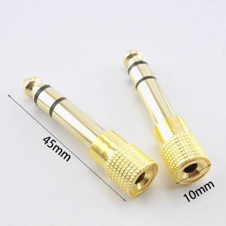 1-2pcs-6-5mm-to-3-5mm-male-to-female-headphone-stereo-audio-jack-plus-adapter-6-5-3-5-converter-gold-music-mp3-h10-cables