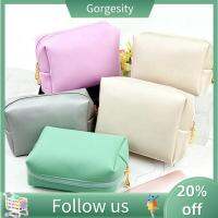 เคสเพื่อความงามสีลูกอมใสสำหรับผู้หญิงดูงดงาม Tas Kosmetik ซิป PU กระเป๋าเครื่องสำอางเครื่องใช้ในห้องน้ำท่องเที่ยว