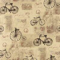 ❦✺♈ Q QIHANG Retro Nostalgic Bicycle English Alphabet Cafe Restaurant Industrial Wind PVC Wallpaper Gray Color 0.53mx10m 5.3m2