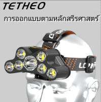 LED 30W 50W ไฟฉายติดศีรษะ สว่าง ชาร์จได้ กันน้ำ มีเซ็นเซอร์ headlamp Rechargeable Sensor