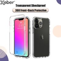 Full Body Double Clear Phone Case For iPhone 12 13 14 Pro Max 11 XR XS X 6S 7 8 Plus SE 2 Front Soft Silicone Hard PC Back Cover  Screen Protectors