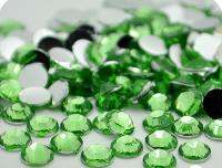 Wholesale Green Color 2mm,3mm,4mm,5mm,6mm Facets Flat Back Resin Rhinestone Nail Art GarmentJeweleryPhone Decoration