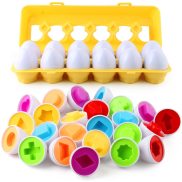 Baby Montessori Toys Egg Puzzle Games Kids Toys Color Shape Matching Eggs