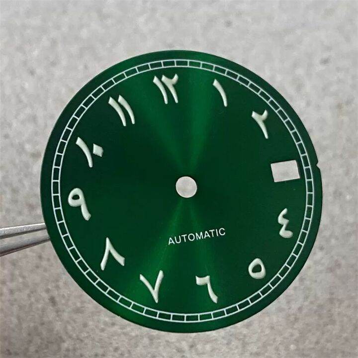 28-5mm-arabic-numerals-green-luminous-watch-dial-fits-for-nh35-nh36-4r-7s-movement-watch-accessories