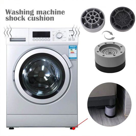 ถูกจริต-1-4-pcs-ขายางรองเครื่องซักผ้า-ฐานรองเครื่องซักผ้า-ขายาง-กันสั่นสะเทือน-กันลื่น-กันเสียงดังจากเครื่องซักผ้า-ขารองถังซักผ้า-สูง4cm