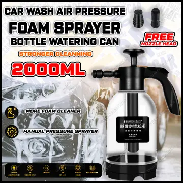 2000ML Car Foam Wash Spray BottleManual Air Pressure Water Liquid