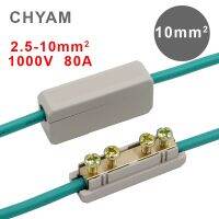 10Mm2ขั้วต่อทรงสี่เหลี่ยม80A 1000V พร้อมสกรูเชื่อมต่อคอนดักเตอร์ทองแดงขั้วต่อพลังงานสูง