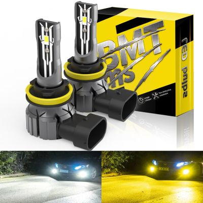 BMTxms H8 Led Fog Light Bulb H11 Led Canbus Car Driving Running Lamp Auto Lights H9 H16JP White Yellow For kia rio 2 3 4 ceed jd Bulbs  LEDs  HIDs