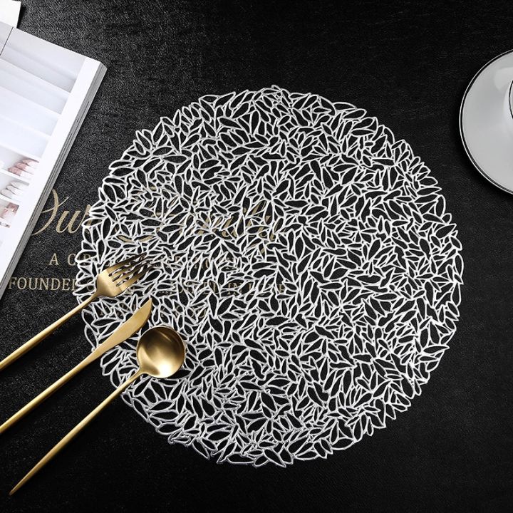 round-placemats-restaurant-hollow-pvc-decoration-meal-mat-anti-hot-dining-table-line-mat-steak-plate-pad-4-6pc