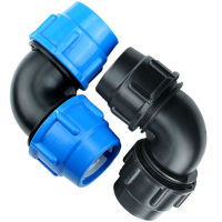 【Big-Sales】 เส้นผ่านศูนย์กลาง25มม. พลาสติกโพรพิลีน Quick Connector ข้อศอก Blue Black Caps Adapter อุปกรณ์ท่อ PE สำหรับชลประทาน