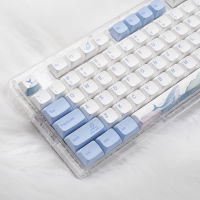 133 Keys XDA รายละเอียดปุ่มกดมหาสมุทรปลาวาฬธีม PBT ข้อความเหมือนกับสำหรับ MX สวิทช์วิศวกรรมแป้นพิมพ์ย้อมระเหิดสีฟ้าสีขาวหมวกที่สำคัญ