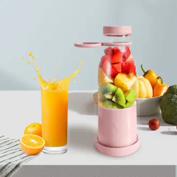 Rechargeable Mixers Fresh Fruit Juicers Blue/Pink Usb Portable Juice Bottle  Mini Fast Electric Blender Smoothie Ice Maker