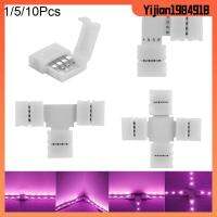 YIJIAN1984918 1/5/10PCS ใหม่ คลิปต่อ Coupler มุม PCB 10mm 4Pin ขั้วต่อ LED Strip