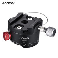 Andoer DH-60 Panoramic Ball Head Indexing Rotator HDR ขาตั้งกล้อง CNC อลูมิเนียมแม็กซ์โหลด33Lbs สำหรับกล้อง Canon Nikon DSLR