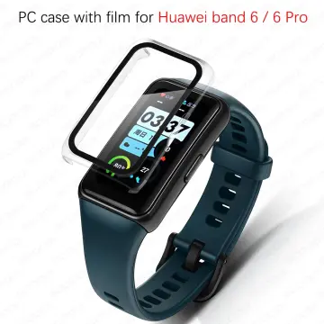 Huawei Band 8 7 6, Honor Band 7 6 Hard Case, 2in1 Casing With Screen Glass  Cover (PC Casing With Tempered Glass)