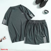 Antarctic Sports Casual Youth Suit Men Short-Sleeved T-Shirt Shorts Summer Students One Set Clothes Korean Version Trend