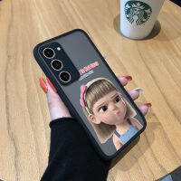 เคสมือถือสำหรับ Samsung Galaxy S23 5G S23น่ารักเด็กผู้หญิงน่ารักใหม่ซนตาโต (Starbucks) มีน้ำค้างแข็งโปร่งใส Casing Ponsel อย่างหนักคลุมทั้งหมดเคสป้องกันกล้อง