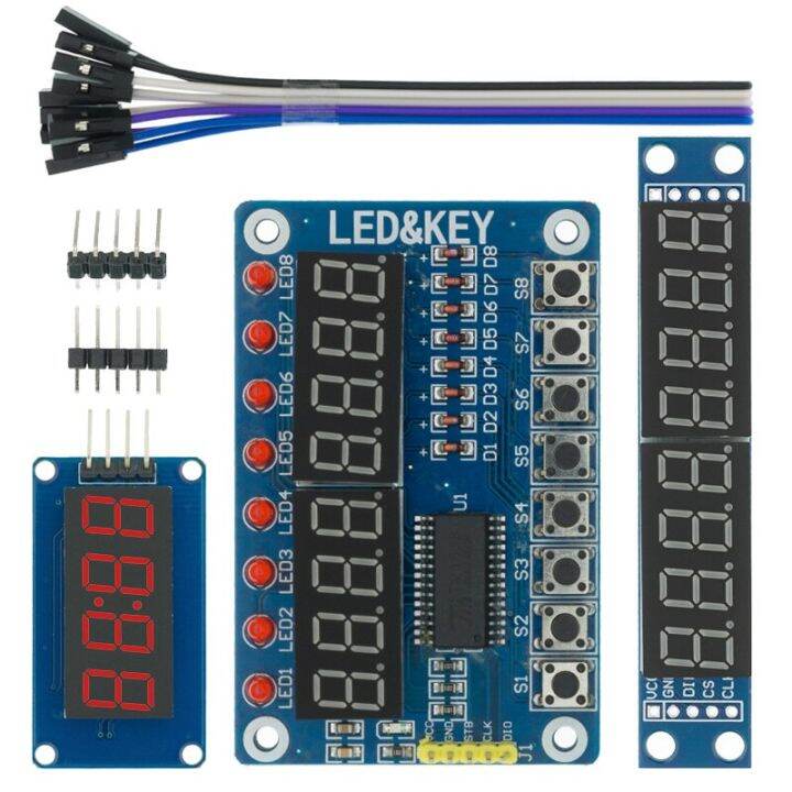 TM1637 4 Bits/TM1638/MAX7219 8 bit Digital LED Display Module 7 Segment ...