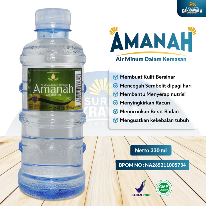 Air Mineral Minum Dalam Kemasan Amanah PH8+ 330 Ml Membuat Kulit ...