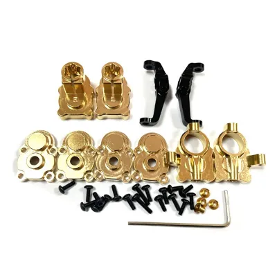 For FMS FCX24 Brass Front and Rear Portal Housing Set 1/24 RC Crawler Car Upgrades Parts Accessories