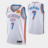 【High Quality】Mens New Original NBA Thunder #7 Chet Holmgren Jersey Association Edition White Swingman Heat-pressed