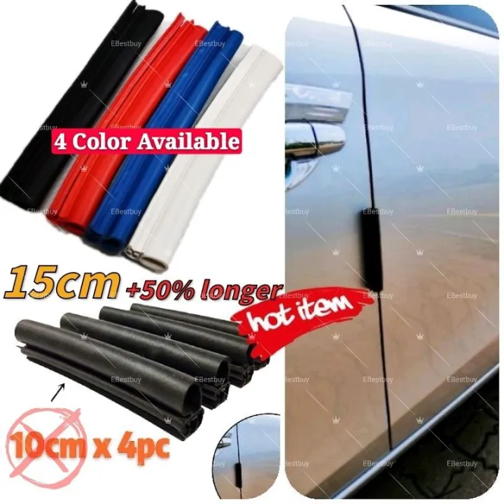 4pc Car Rubber Door Strip Guard Protector Bumper Scratch accessories