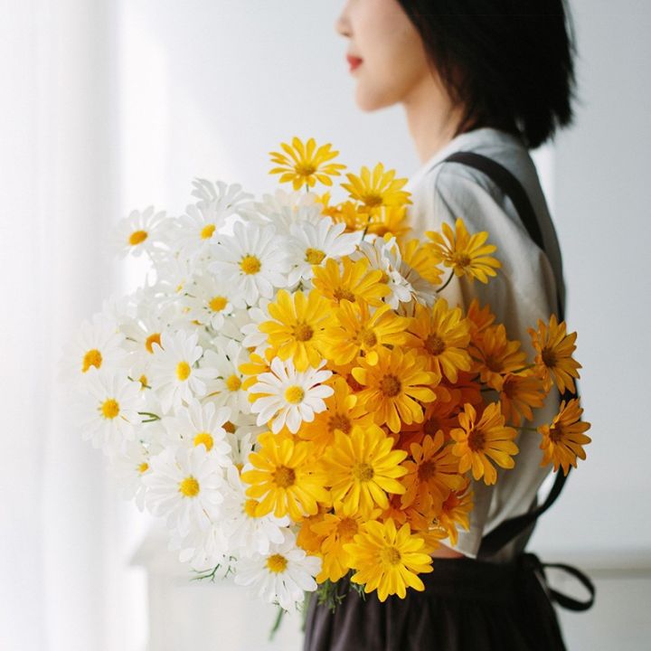 5-flower-head-desktop-vase-artificial-flowers-bouquet-simulation-flowers-fake-flowers-chamomile
