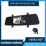 Camera hành trình trên gương Blurams V20 ghi hình 2 kênh GPS ADAS WIFI +