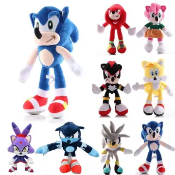 25-30cm Hot Sale Sonic Plush Toys Doll Classic Anime Tails Amy Rose Shadow  Knuckles Silver Soft Pillow Home Decor Toys Boys Gift