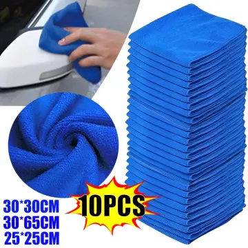 Ready Stock】30x70cm Thick Soft Microfiber Cleaning Towel Car Wash Dry Clean  Polish Cloth