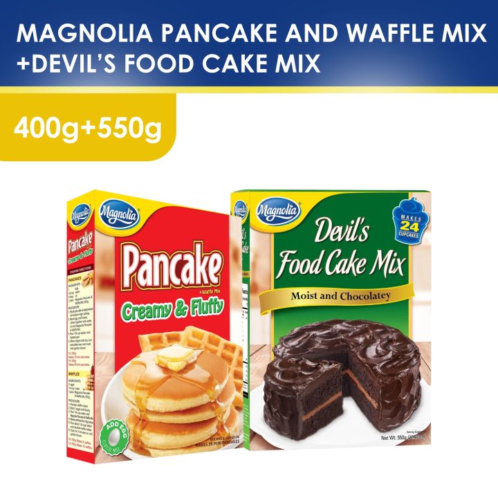 Magnolia Pancake and Waffle Mix (400g) + Magnolia Devil's Food Cake Mix