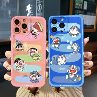 สำหรับ Samsung Galaxy A33 A53 A73 5G A32 A52S A72 A31 A51 A71 Doraemon Crayon Shin Chan สแควร์ Edge Full Len กรณีป้องกัน