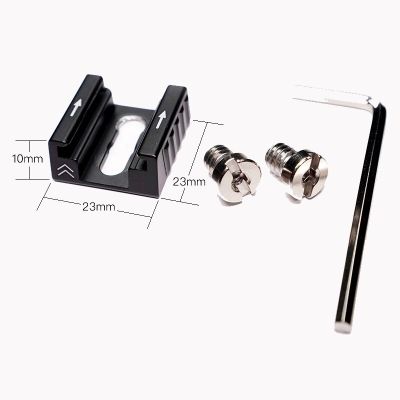 DSLR Camera Cold Shoe Adapter Base Mount with Two 1/4" Thread Holes for Flash Light Monitor Microphone Photo Studio Accessories