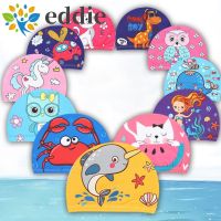 【health】 26EDIE Kids Swimming Cap Cartoon Animal High Elastic Elastic Fabric Children Comfortable Breathable Swim Pool Hat