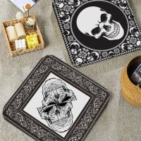 【LZ】 Skeleton Skull Four Seasons Seat Cushion Office Dining Stool Pad Sponge Sofa Mat Non-Slip Cushion Pads