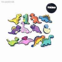 ✓ 12PCS/Set New Arrival Cartoon Animal Brooches PVC Pins Dinosaur Badges For Kids Party Gifts Decoration On Backpack Clothing Hat