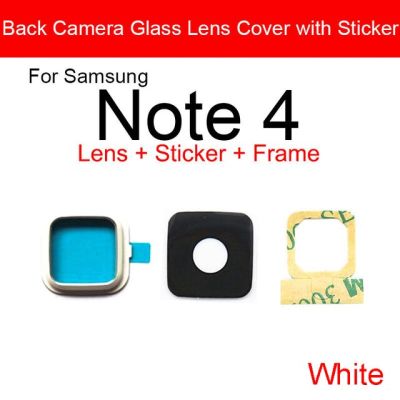 เลนส์กระจกกล้องมองหลังพร้อมกาวสติ๊กเกอร์สำหรับ Samsung Galaxy Note 3 4 5 Tutup Lensa Kamera ด้านหลังเฟล็กซ์ริบบอนชิ้นส่วนอะไหล่