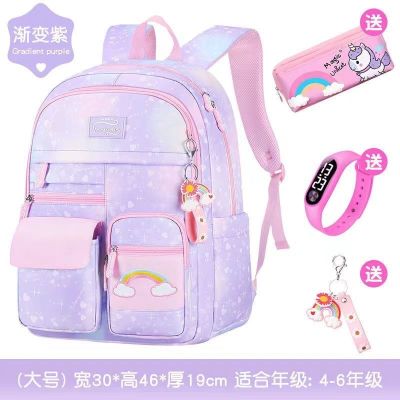 High-end MUJI original New schoolbag for primary school students girls in grades 1 3 and 6 girls in grades 1 3 and 6 ultra-light environmental protection childrens spine protection and burden-reducing backpack