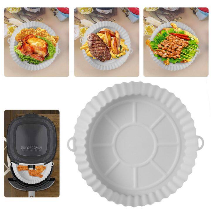 Airfryer Silicone Basket Square Silicone Tray for Airfryer Easy Clean Dish  Liner Pizza Plate Grill Pan Mat Air Fryer Accessories - AliExpress