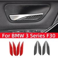 For BMW 3 Series F30 2013-2018 Accessories Carbon Fiber Interior Car Interior Door Handle Decoration Cover Trim Frame Stickers