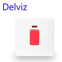 【DT】hot！ Delviz standard wall switch model 86 45A double pole break air-conditioning water heater power control