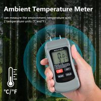 RCXAZ Mt01two Pin Termometer Digital, Alat Pengukur Kelembapan Kayu, Higrometer, Kayu, Tampilan LCD