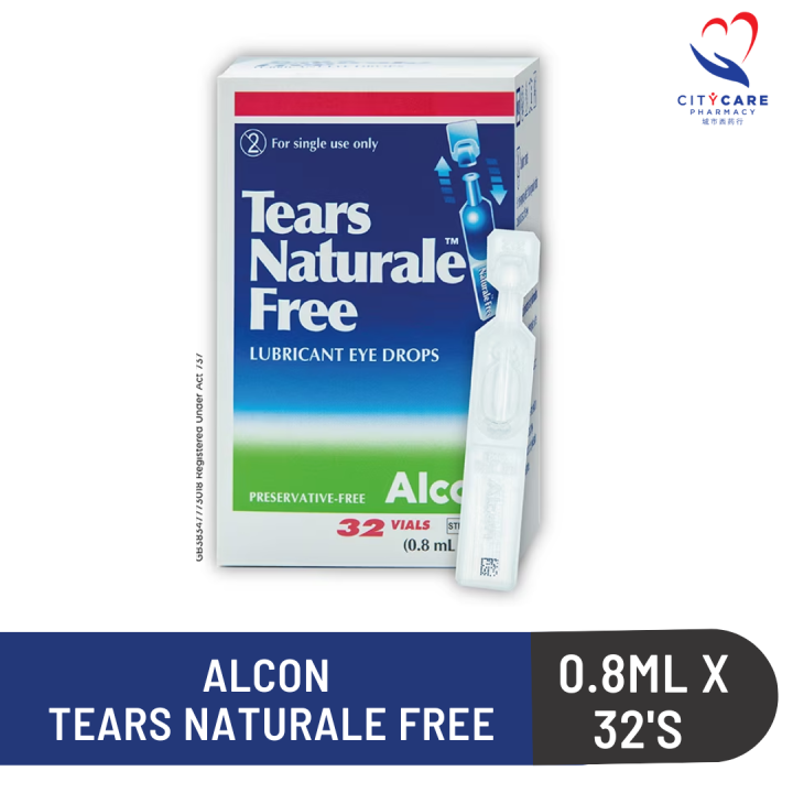 Alcon Tears Naturale Free Lubricant Eye Drops 08ml X 32 Vials Lazada 0892