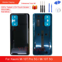 ฝาครอบหลังกระจกอะไหล่ Xiaomi Mi 10T Pro 5G ของแท้ใหม่อะไหล่ซ่อมสำรองปลอกหุ้มช่องหลัง + เครื่องมือ8ชิ้น