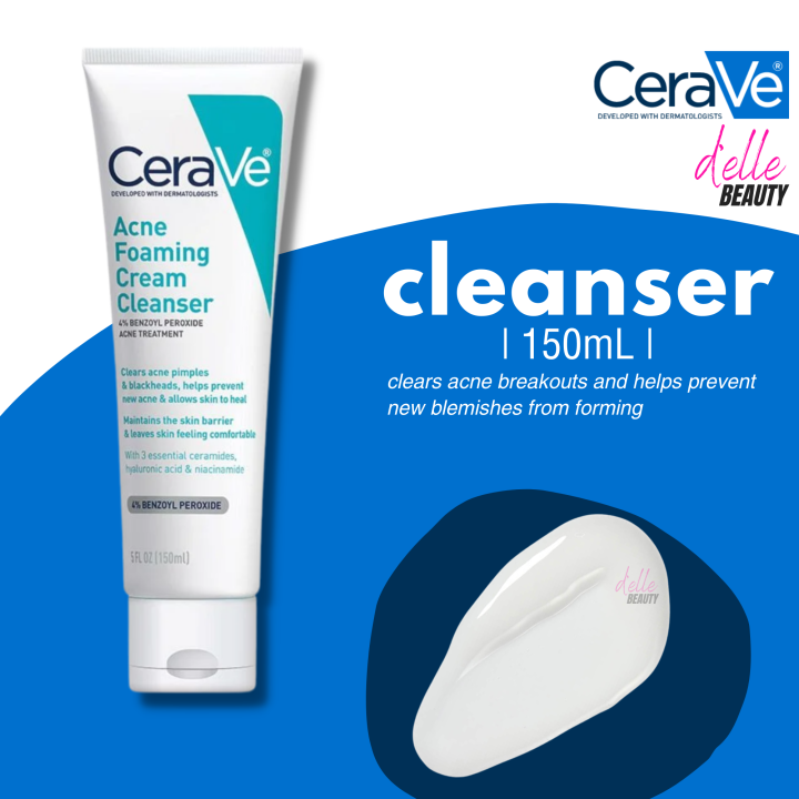 CeraVe Acne Foaming Cream Cleanser with Benzoyl Peroxide 5 fl oz 150mL