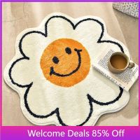 【DT】hot！ Round Cartoon Bedside Rug Non-Slip Kids Bedroom Table Floor Mats Children Soft Doormats