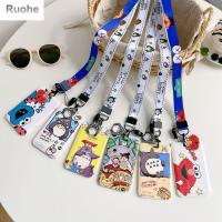 RUOHE เคสหนึ่งชิ้นเครดิตไอดีการ์ดบัตรธนบัตรแบบพกพา,ที่ใส่บัตรการ์ตูน Sampul Kartu รถบัส