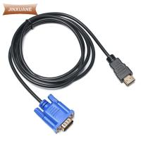 JINXUANE 1-5m ร้อนแรง ดิจิตอล ขั้วต่อวิดีโอ สายอะแดปเตอร์ AV ชายกับชาย แสดงผลออก HDMI เข้ากันได้กับตัวแปลง VGA